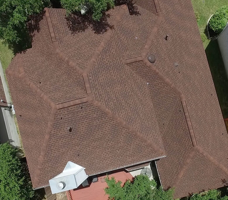 Example of Asphalt Roof Construction Performed by Live Oak Roofing in Cibolo, Texas