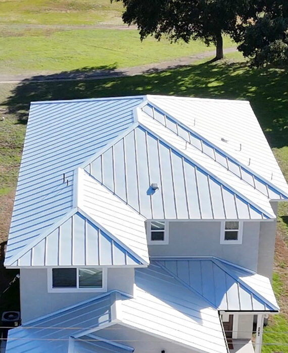 Example of Metal Roof Construction Performed by Live Oak Roofing in Canyon Lake, Texas