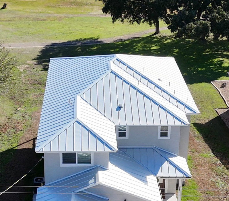 Example of Metal Roof Construction Performed by Live Oak Roofing in Canyon Lake, Texas
