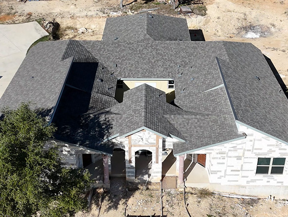 Example of Asphalt Roof Construction Performed by Live Oak Roofing